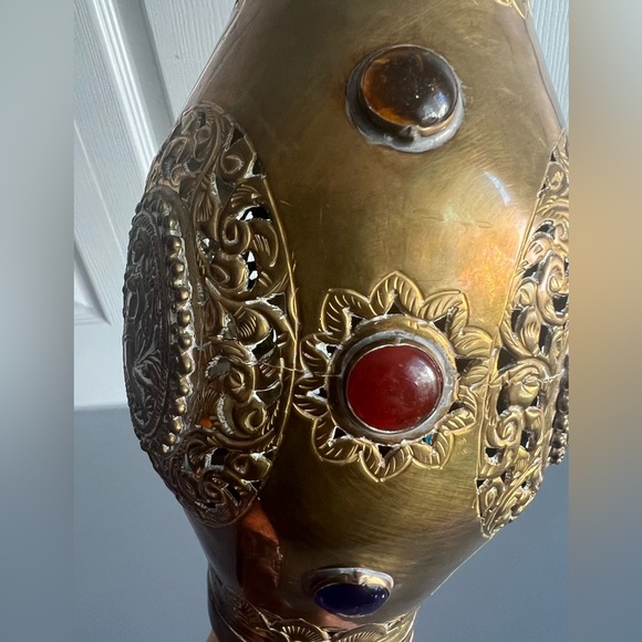 Antique Persian Repoussé Metal Lantern - Picture 9 of 12